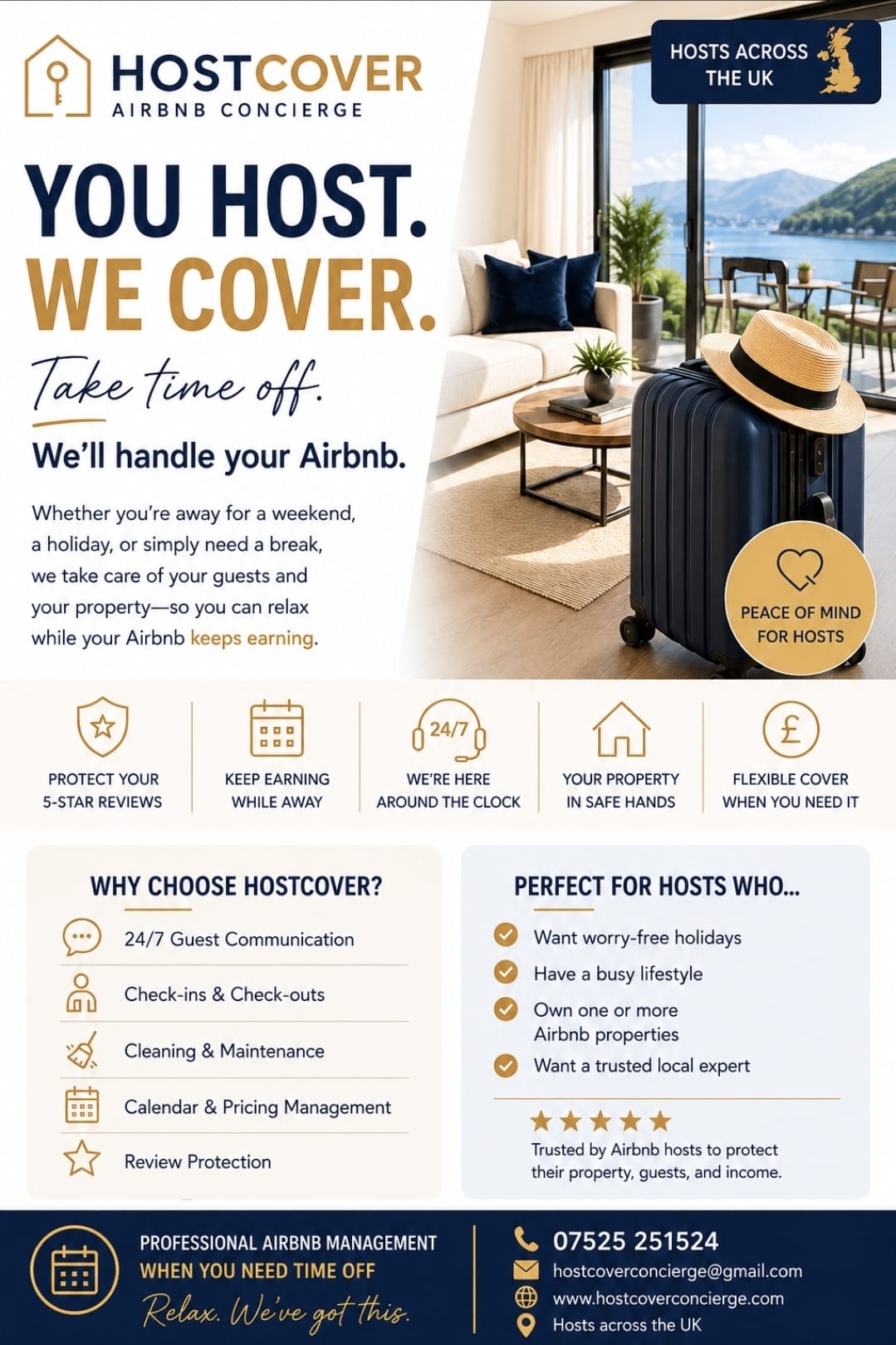 Host Cover Concierge Airbnb management and host cover services
